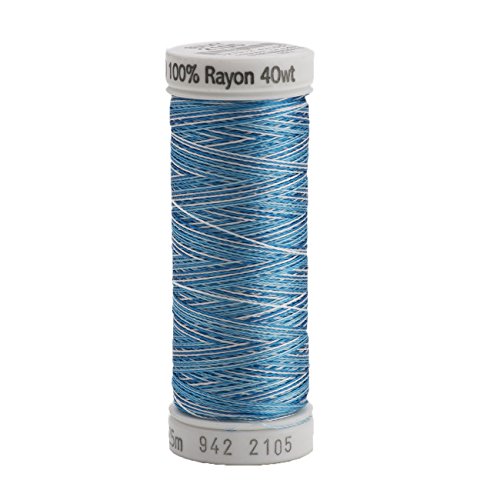 Sulky Rayon Thread for Sewing, 250-Yard, Vari Teal Blue