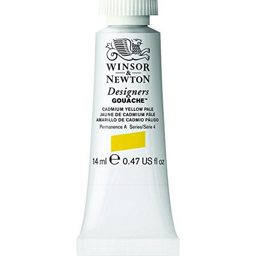 Winsor & Newton Designer's Gouache, 14 ml (0.47oz) tube, Cadmium Yellow Pale