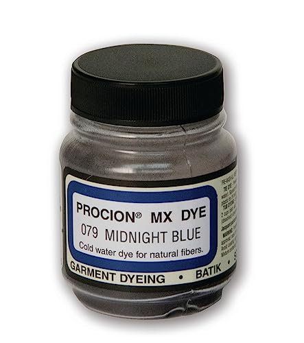 Jacquard Procion Mx Dye - Undisputed King of Tie Dye Powder - Midnight Blue - 2/3 Oz - Cold Water Fiber Reactive Dye Made in USA