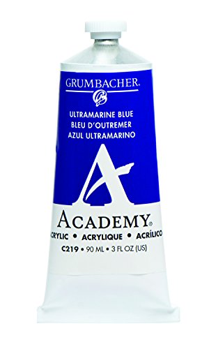 Grumbacher 90-ml Metal Tube Academy Acrylic Paint, Gloss, Ultramarine Blue