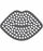 Rhinestone Genie Lips 3" Magnetic Rhinestone Template, Black
