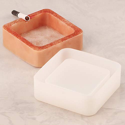 2 Packs Square Ashtray Molds for Resin Casting Silicone Molds for Ashtrays DIY Resin Art Molds for Epoxy Resin