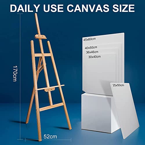 Stretched Canvases for Painting 4x4, 5x7, 8x10, 9x12, 11x14 Inch 10-Pack, 10 oz Triple Primed Acid-Free 100% Cotton Blank Art Canvas for Oil Paint Acrylics Pouring & Wet Art Media, Pour Painting