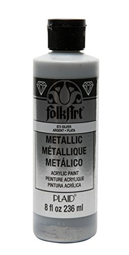 FolkArt 8 oz Acrylic Paint, Silver Metallic