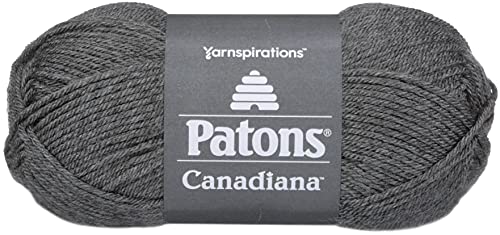 Patons Canadiana Yarn, Medium Grey Mix