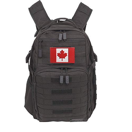 Canadian Flag Maple Leaf Patch Canada Hook Loop Embroider Sew On Motorcycle Biker Tactical Tags Patch for Travel Backpack Hats Jackets Team Uniform (White Red)