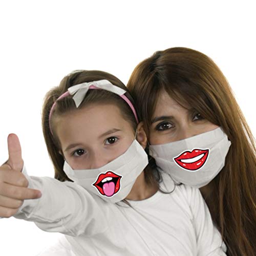 Exceart 80Pcs Mouth Stickers Face Cover Stickers Lips Stickers Smile Decals for Face Cover Bandana Headwear