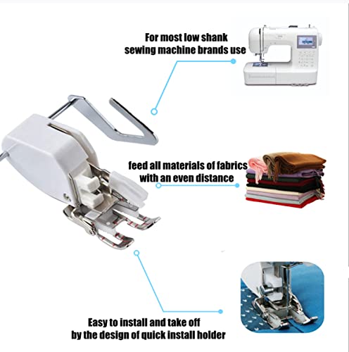 Windman Walking Foot for Quilting Open Toe Even Feed Walking Foot with Quilting Guide for Stitching Stripes Plaids Multiple Layers Fabrics for Most Low Shank Brother Singer Janome Sewing Machines