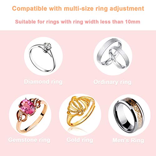 Ring Rubber Size Adjuster for Loose Rings Invisible Ring Guard for Women Meiduoduo 4 Size Clear Plastic Wide Thin Band Resizing Ring Resize Make Ring Smaller Without Resizing for Men