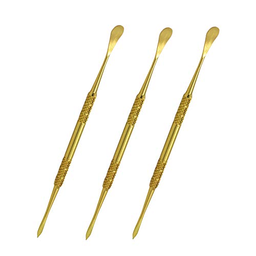 Lmbros Wax Carving Tool Wax Tools Stainless Steel Tools 3pcs (Gold)