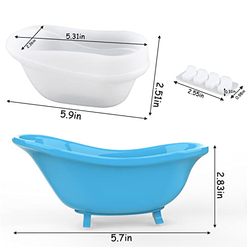 Juome Bathtub Resin Molds Silicone, Resin Bathtub Storage Box Molds for Epoxy Resin, DIY Casting Crafts Jewelry Candy Container, Home Decoration