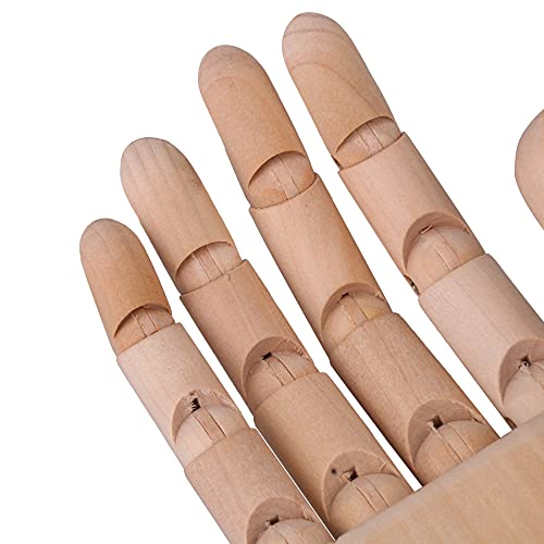 RDEXP Wooden 8" Hand Model Manikin Mannequin Right Hand for Art Drawing