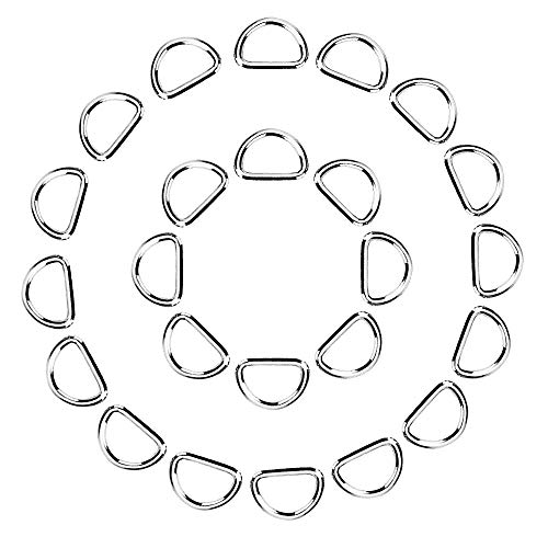 eBoot 100 Pack Metal D Ring, 1/2 Inch