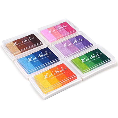 XoreArt Finger Ink Pads for Kids Washable Craft Ink Stamp Pads, 16 Color  DIY for Rubber Stamps, Paper, Scrapbooking, Wood Fabric, Best Gift for Kids
