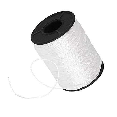 150 Yards/Roll Lift Cord 1mm Braided Shade Roller Blinds Cord White Pull String Rope for Aluminum Blind Shade Repair and DIY Crafts Projects(Max Load 66lb)