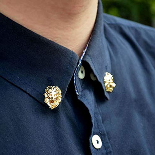 Tvoip 14Pcs Gold and Silver Vintage Antique Metal Blazer Button Set - 3D Lion Head - For Blazer, Suits, Sport Coat, Uniform (Silver)