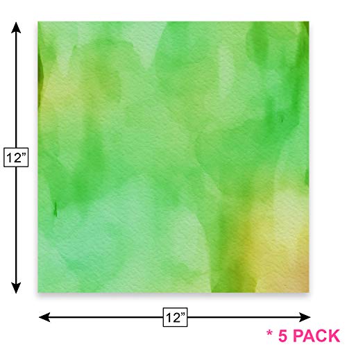 Craftopia Craft Vinyl Squares - 12 x 12-Inch Watercolor Vinyl Adhesive Sheets for Design Transfers DIY Crafts, Scrapbooking - Decorative Supplies for Decals & Signs (Assorted)