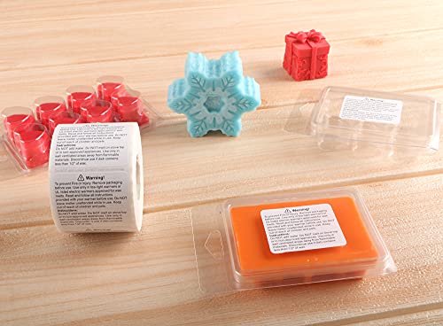 MILIVIXAY 600 Pieces Wax Melt Warning Labels Candle Warning Labels Wax Melt Warning Labels for Clamshell, 1.8 x 1.5 inches