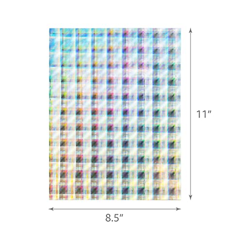 Hygloss Products Holographic Card Stock - Psychedelic Sheets - Great for Arts and Crafts - 8.5 x11 Inches - Assorted Colors - Plaid Design - 10pt. - 5 Pack