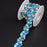 Jerler 1 Yard Rhinestone Trim, Crystal Rhinestone Chain Applique, Ideal for DIY Decoration and Wedding Clothing Embellishments, 0.6" Width (Blue)