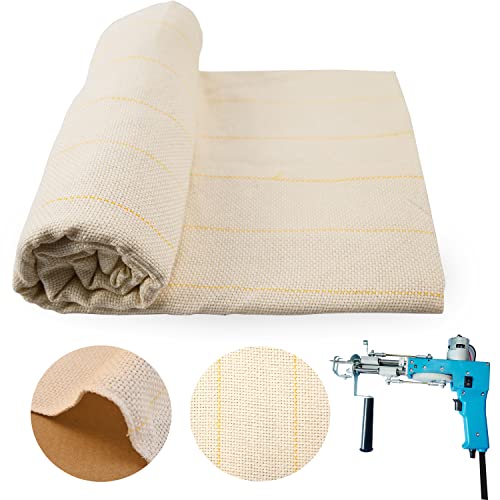 157" x 59" Upgraded Overlocking Tufting Cloth with Marked Lines,Large Monk's Cloth for Tufting Gun & Punch Needle,Tufting Fabric/Primary Tufting Cloth/Punch Needle Fabric/Punch Needle Cloth