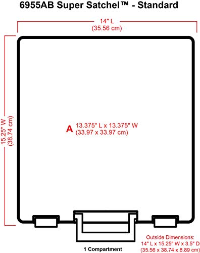 ArtBin 6955AB Super Satchel 1-Compartment Box, Translucent Clear
