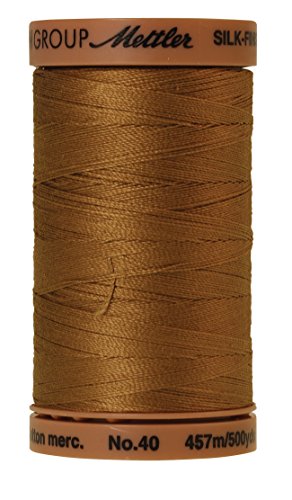 Mettler Silk-Finish Solid Cotton Thread, 500 yd/475m, Dark Tan