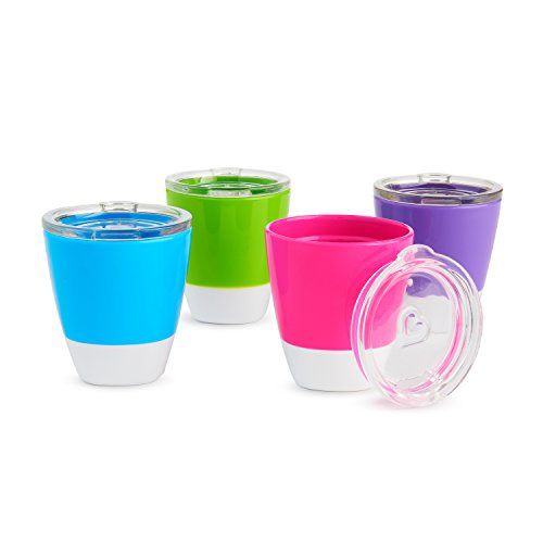 Munchkin Splash Open Toddler Cups with Training Lids, 7 Ounce, 4 Pack