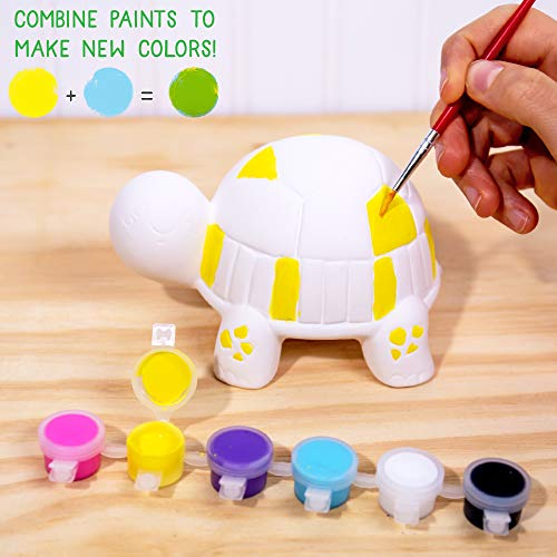 Creative Roots Paint Your Own Turtle, DIY Turtle, Kids Painting Set, Creativity for Kids, Ceramic Painting Kit for Kids, Ceramics to Paint, Paint Your Own Ceramic, Painting Kits for Kids Ages 5+
