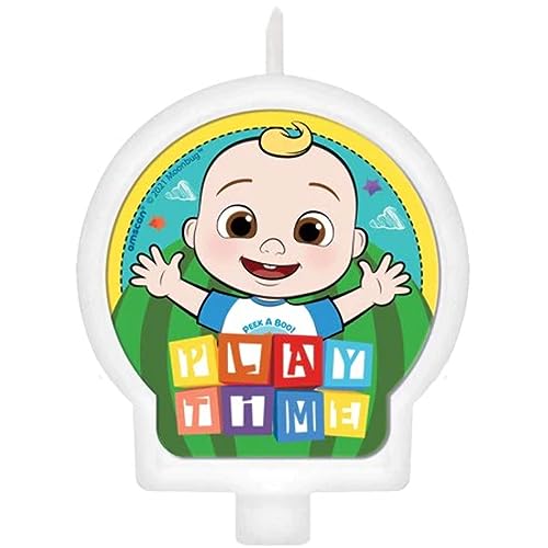 amscan Cocomelon Birthday Party Candle - 2.4" x 2.6" | White | 1 Pc.