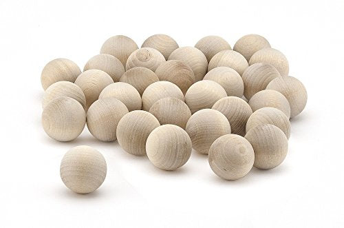 Hygloss Products Wood Craft Balls - Unfinished Natural Wooden Ball – 1-1/4 Inches, 32 Pack