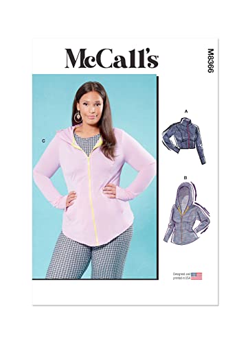 McCall's Women's Knit Corset Style Jacket Sewing Pattern Kit, Design Code M8366, Sizes 20W-22W-24W-26W-28W
