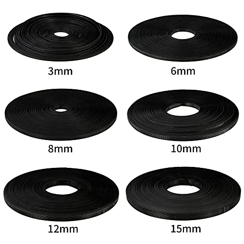 GUGULUZA 50 Yards Polyester Boning for Sewing, 6/8/10/12/15 mm Sew-Through Low Density Plastic Sewing Corset Boning for Wedding Party Bridal Gowns Dress (Black - 6mm)
