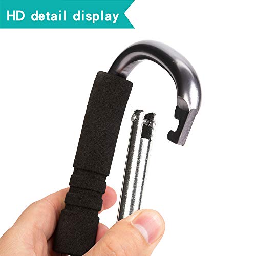 Funbliss Stroller Hooks by Baby，2 Pack Convenient Organizer Hook Bag Clips to Diaper Bags Clothing,Purses,Groceries,Great Hook Set for Mommy When Walking or Shopping(Black)