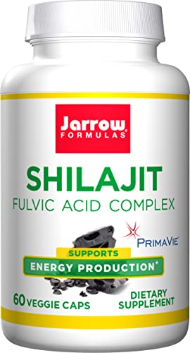 Jarrow Formulas Shilajit Fulvic Acid Complex 250 mg - 60 Veggie Caps - Supports Energy Production, Mitochondrial Function & Co-Q10 Activity - Gluten Free - 60 Servings