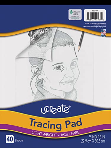 Pacon UCreate Tracing Pad, White, 9" x 12", 40 Sheets