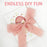 3 Rolls Handmade Chiffon Silk Ribbon, Blush Pink Ribbons Set for Wedding Invitations, Bridal Bouquets, Ribbon for Gift Wrapping, DIY Crafts, 1.5" x 7Yd