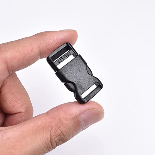 10pcs 1/2"(12.5mm) Side Release Buckles Plastic Black Quick Adjustable Buckle For Backpack Strap DIY Pets Collar Accessory