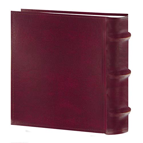Pioneer Photo Albums 100-Pocket European Bonded Leather Photo Album for 4 by 6-Inch Prints, Burgundy