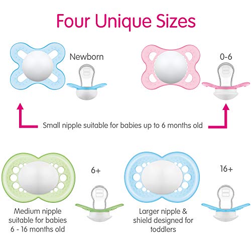 MAM Original Matte Baby Pacifier, Nipple Shape Helps Promote Healthy Oral Development, Sterilizer Case, 2 Pack, 6-16 Months, Boy,2 Count (Pack of 1)