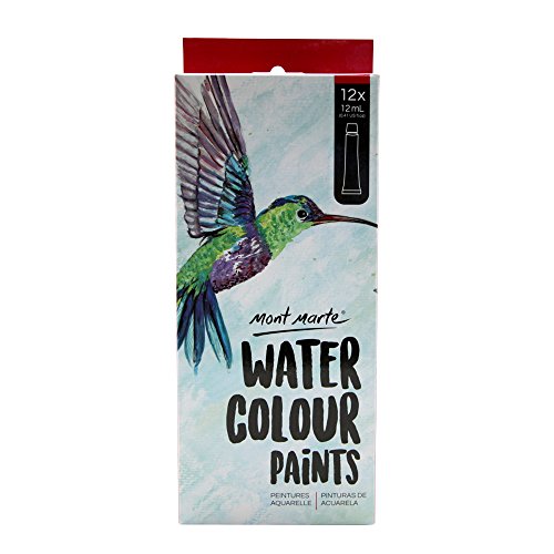 MONT MARTE Watercolour Paints 12pce x 12ml