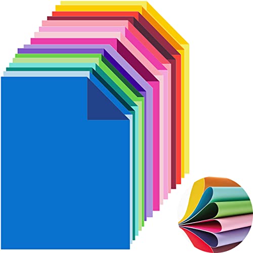 LIVHOLIC 200 Colored Cardstock Paper,Colorful Card Stock 250GSM Heavy Weight Craft Paper Pack for DIY Art, Scrapbook, Paper Crafting,School Supplies (200)