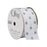 Offray 876600 1.5" Wide Grosgrain Ribbon, Metallic Silver and White Polka Dot, 3 Yards