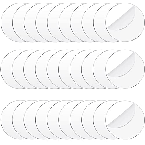 30 Pieces Clear Acrylic Circles Blanks Acrylic Disc Transparent Acrylic Disk Round Circle Plastic Disc Acrylic Sheet Blank for Valentines St.Patrick's Day Easter Ornament DIY Craft(3.5 Inch)