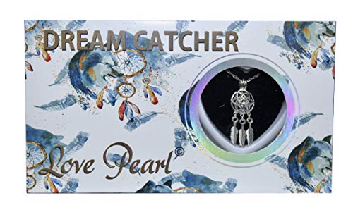 Dream Catcher Love Wish Pearl Kit Chain Necklace Kit Pendant Cultured Pearl in Kit Set with Stainless Steel Chain 16"