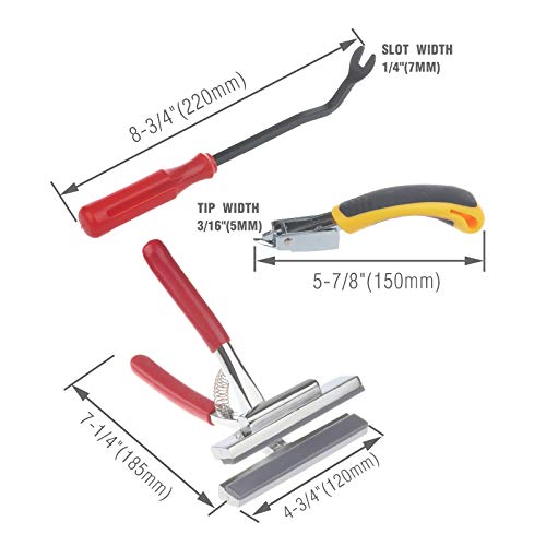 Timsec Canvas Stretcher Pliers, Upholstery Staple Remover and Tack Puller Tool Combo, Professional Canvas Pliers with Spring Return Handles, 4-3/4" Wide Grip, for Stretching Clamp Art Oil Painting