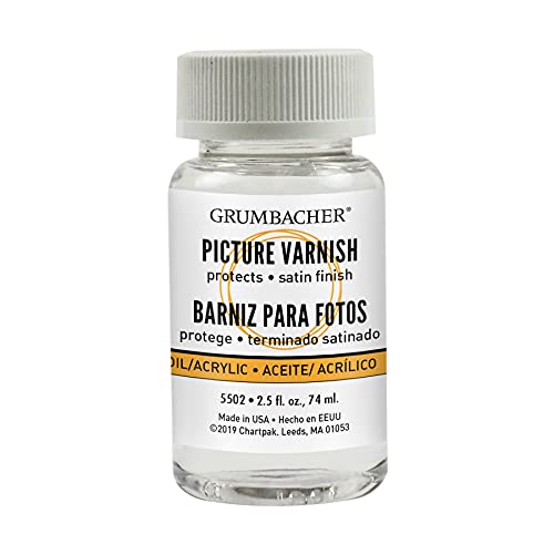 Grumbacher Picture Varnish for Oil & Acrylic Paintings 2-1/2 Oz. Jar, #550-2