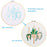 3 Pack Embroidery Starter Kit with Pattern,Kissbuty Full Range of Stamped Embroidery Kits with 3 Pcs Embroidery Fabric with Pattern,1 Pc Bamboo Embroidery Hoop,Color Threads Tools Kit (Plants Flowers)