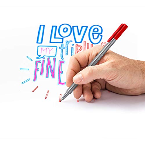 Staedtler Fineliner Drawing Pens .3mm 6 Count Triplus Fine Line, 6-Pack, Assorted Neon
