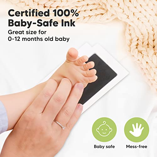 2-Pack Inkless Hand and Footprint Kit - Ink Pad for Baby Hand and Footprints - Dog Paw Print Kit,Dog Nose Print Kit - Baby Footprint Kit, Clean Touch Baby Foot Printing Kit, Newborn Baby Handprint Kit